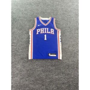 James Harden Jersey Kids Small 8 Blue White Nike Philadelphia Sixers Boys NBA